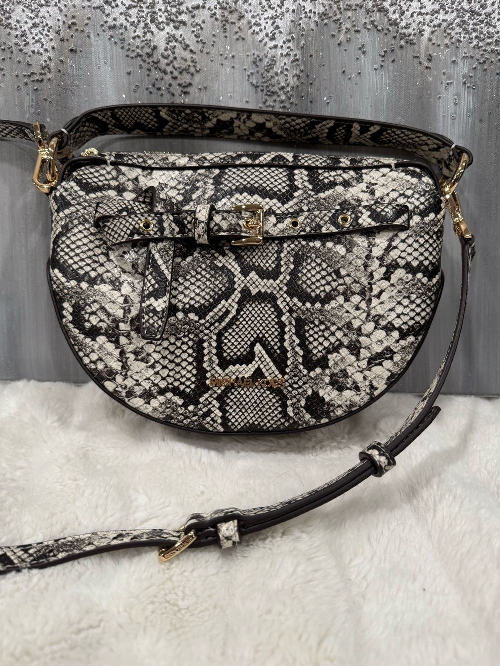 Michael Kors Emilia Half Moon Animal Print - Picture 4 of 15
